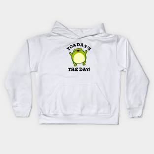 Toadays The Day Cute Toad Pun Kids Hoodie